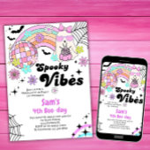 ハロウィーン招待状キッドかわいいレトロ幽霊誕生日 招待状