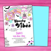ハロウィーン招待状キッドかわいいレトロ幽霊誕生日 招待状