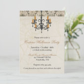 ハロウィーン招待状シ不気味ャンデリア 招待状 (スタンド正面)