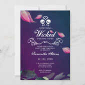 ハロウィーン招待状スイーツ16誕生日パーティーピンク 招待状 (正面)