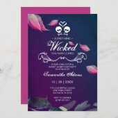 ハロウィーン招待状スイーツ16誕生日パーティーピンク 招待状 (正面/裏面)