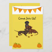 ハロウィーン招待状ダシュントパーティの招待状 招待状 (正面/裏面)