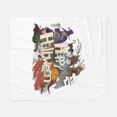 ハロウィーン招待状ハッピーハローウィン フリースブランケット (正面(横))