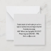 ハロウィーン招待状フラットカード ノートカード (裏面)