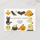 ハロウィーン招待状不気味お祝い エンクロージャーカード (正面)