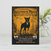 ハロウィーン招待状-イビルドッグハローウィンパーティ 招待状 (スタンド正面)