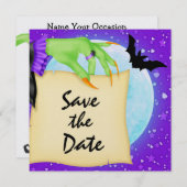 ハロウィーン招待状 セーブザデート (正面/裏面)