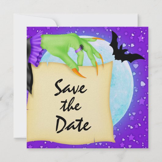 ハロウィーン招待状 セーブザデート (正面)