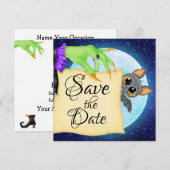 ハロウィーン招待状 セーブザデート (正面/裏面)