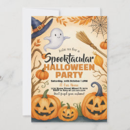 ハロウィーン招待状 | 幽霊と幽霊のよく出る墓地 招待状