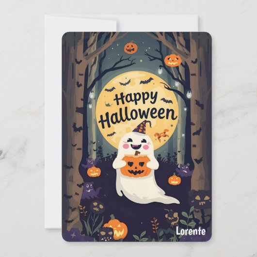 ハロウィーン招待状 招待状 (裏面)