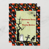 ハロウィーン招待状 招待状 (正面/裏面)