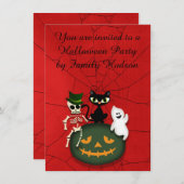 ハロウィーン招待状 招待状 (正面/裏面)