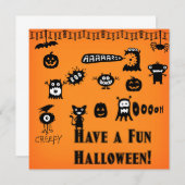 ハロウィーン招待状 招待状 (正面/裏面)