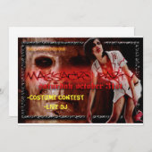 ハロウィーン招待状-衣装コンテスト-ライブDJ 招待状 (正面/裏面)
