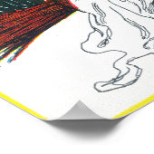 ハロウィーン挨拶の魔女 ポスター (角)