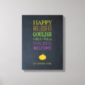 ハロウィーン挨拶文字パーソナライズされたキャンバス キャンバスプリント (正面)