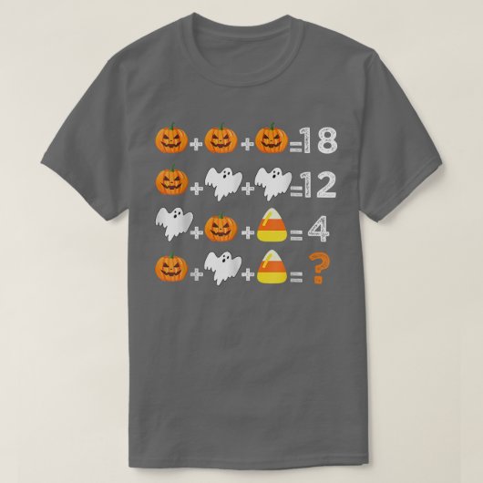 ハロウィーン操作順クイズ数学先生Ma Tシャツ (デザイン正面)