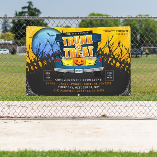 ハロウィーン教会のトランクまたはトリートイベント 横断幕 (インサイチュ)