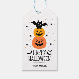 ハロウィーン教室のかぼちゃとコウモリギフトタグ ギフトタグ