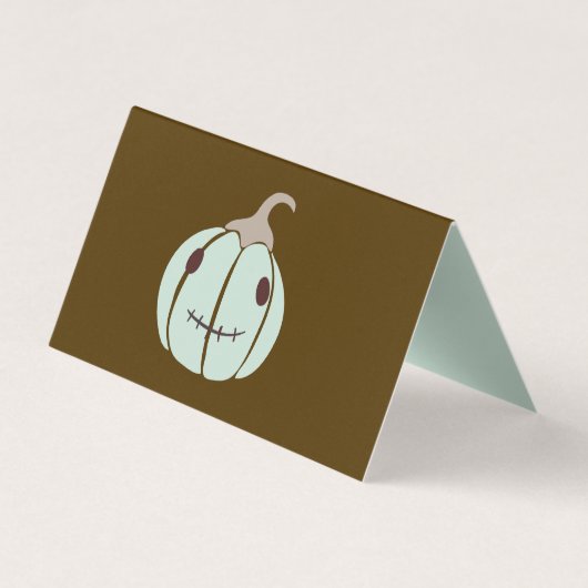 ハロウィーン教室の交換ギザギザのジャックOランタン 名刺 (裏面)