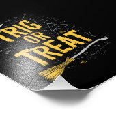 ハロウィーン数学先生トリグまたはトリートスクール フォトプリント            (角)