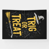 ハロウィーン数学先生トリグまたはトリートスクール 横断幕 (横)