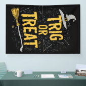 ハロウィーン数学先生トリグまたはトリートスクール 横断幕 (トレードショー)