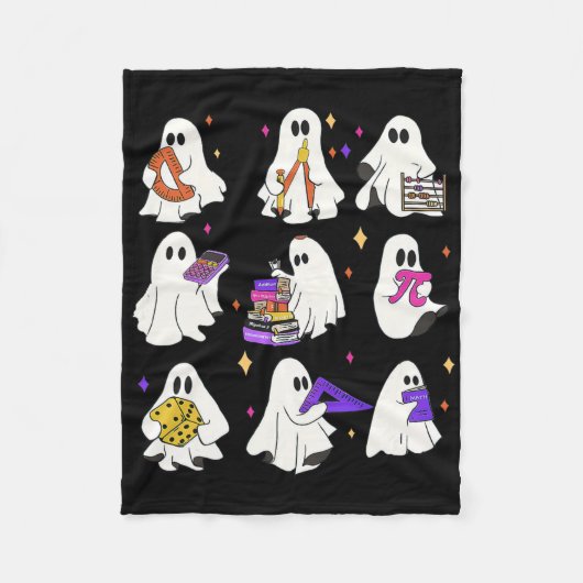 ハロウィーン数学先生 フリースブランケット (正面)