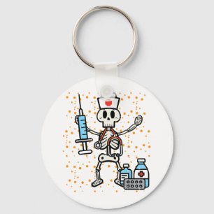 ハロウィーン整形外科ナーススケルトンスクラブトップ キーホルダー