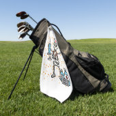 ハロウィーン整形外科ナーススケルトンスクラブトップ ゴルフタオル (グリーン)