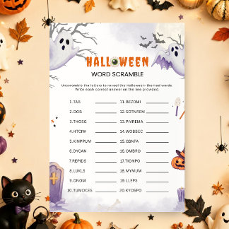ハロウィーン文字並べ替えゲーム|お化けパーティーゲーム 招待状