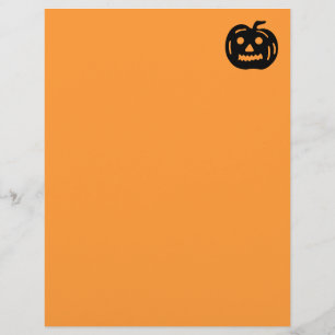 ハロウィーン文房具紙  彫りカボチャ顔