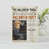 ハロウィーン新聞招待状（プログラム付き） 招待状 (スタンド正面)