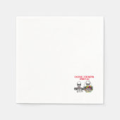 ハロウィーン新郎新婦スカル紙パーティーナプキン スタンダードカクテルナプキン (正面)