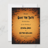 ハロウィーン日付の招待を保存するこうもり セーブザデート (正面)