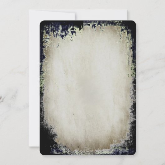 ハロウィーン旧紙ゴシックSpider Web Frame 招待状 (裏面)