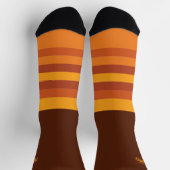 ハロウィーン明るい黄色のオレンジ密かに野生 ソックス (上部)