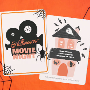 ハロウィーン映画の夜不気味かわいい子ども 招待状