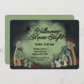 ハロウィーン映画ナイトウッドランドグロー 招待状 (正面/裏面)