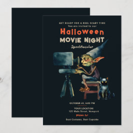 ハロウィーン映画ナイトグレムリンブラックキャットブラックシック 招待状