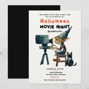 ハロウィーン映画ナイトスポオクタクタキュラーグレムリン猫 招待状