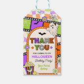 ハロウィーン映画ナイトメッセージカードレトロラベル ギフトタグ (正面)