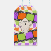 ハロウィーン映画ナイトメッセージカードレトロラベル ギフトタグ (裏面)