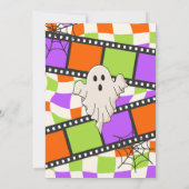 ハロウィーン映画ナイト怖い裏庭誕生日 招待状 (裏面)