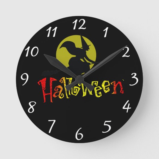 ハロウィーン時計 ラウンド壁時計 (正面)