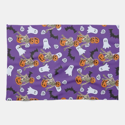 ハロウィーン時間 キッチンタオル (横)
