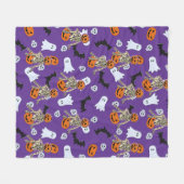 ハロウィーン時間 フリースブランケット (正面(横))