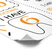 ハロウィーン最初の誕生日マイルストーンのサイン ポスター (角)