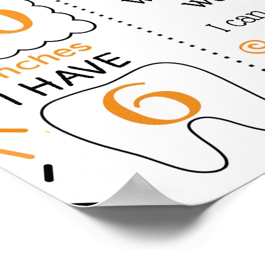 ハロウィーン最初の誕生日マイルストーンのサイン ポスター (角)